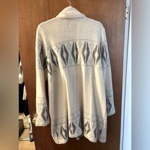 White and grey aztec sweater